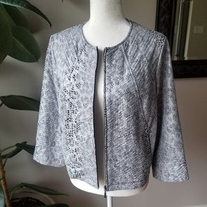 Faux Snake Skin Lightweight Jacket